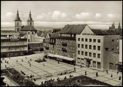 Ansichtskarte Fulda Universitätsplatz, Karstadt Kaufhaus 1960