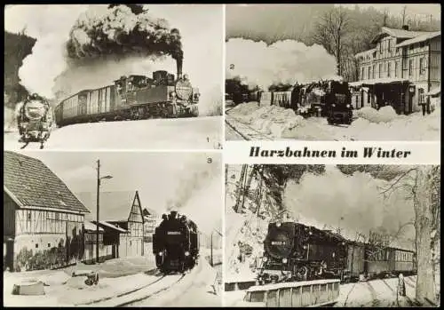 Dampflokomotiven Harz  Winter Alexisbad Bahnhof Eisfelder Talmühle uvm. 1982