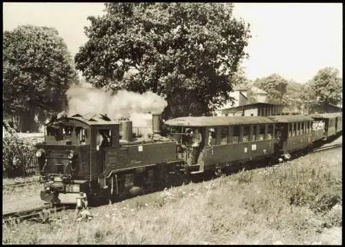 Radebeul Traditionsbahn  Ausfahrt aus Bahnhof Radeburg 1982
