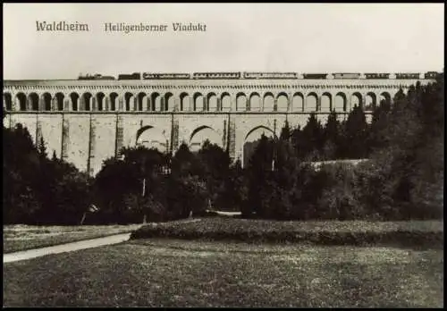 Waldheim (Sachsen) Waldheim, Heiligenborner Viadukt, Zug, 1915 1985