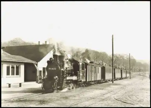 Dampflokomotive Schmalspurbahn Putbus - Göhren Einfahrt   Bf. Binz Ost 1982