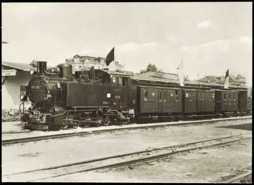 DDR Sammelkarte Dampflokomotive Traditionsbahn Radebeul Ost - Radeburg 1982