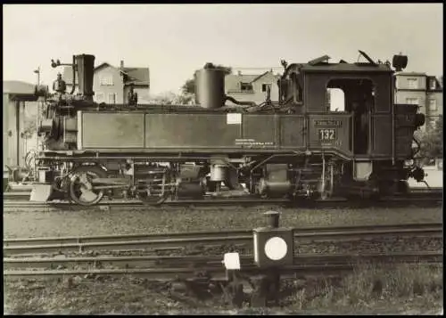Radebeul Traditionsbahnlok 99 539 (ex. sächs. IV K) Bahnhof Ost 1982