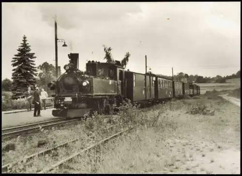 Dampflokomotive Traditionsbahn Radebeul Radeburg Zug Bahnhof Friedewald 1982