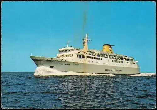 Schiff Ship Schiffsfoto-AK Fährschiff M/F „Travemünde" 1975