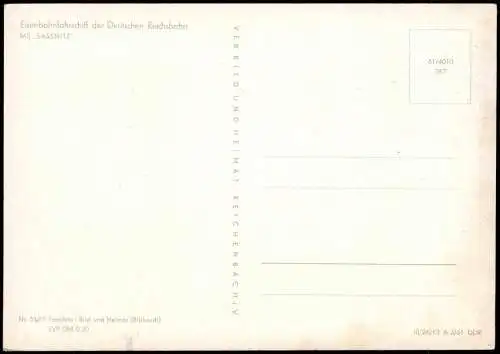 Eisenbahnfährschiff der Deutschen Reichsbahn MS "Sassnitz" 1961