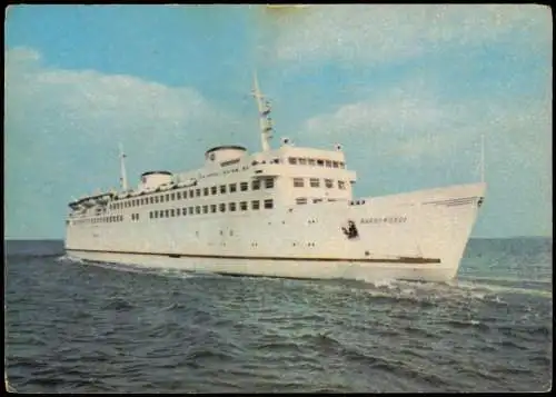 Ansichtskarte  DDR Schiff Ship Schiffsfoto-AK Fährschiff "Warnemünde" 1966