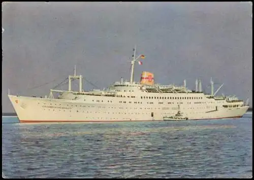 Schiff Ship Schiffsfoto-AK FDGB-Urlauberschiff MS Völkerfreundschaft 1961
