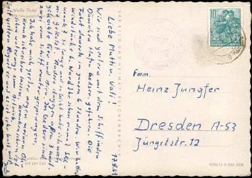Ansichtskarte VEB Fahrgastschiffahrt Stralsund Weiße Flotte - 4 Bild 1961