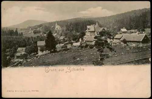 Ansichtskarte Schierke Stadtpartie 1911