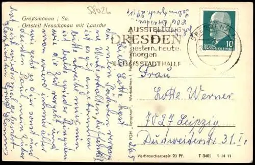 Ansichtskarte Großschönau (Sachsen) Ortsteil Neuschönau 1961