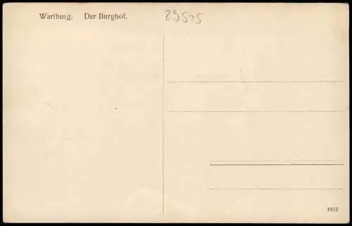 Ansichtskarte Eisenach Wartburg. Der Burghof im Winter 1919