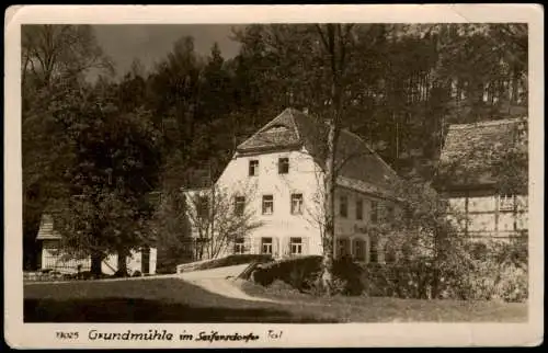 Seifersdorf bei Radeberg-Wachau (Sachsen) Grundmühle im Seifersdorfer Tal 1956
