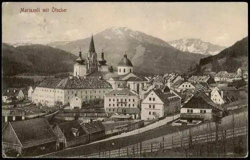 Ansichtskarte Mariazell Stadt mit Ötscher Steiermark 1911