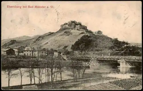Ansichtskarte Bad Münster am Stein-Ebernburg Stadt Brücke Wasserturm 1905