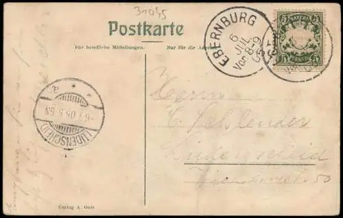 Ansichtskarte Bad Münster am Stein-Ebernburg Stadt Brücke Wasserturm 1905