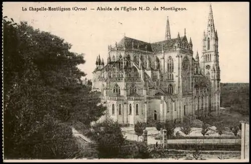 La Chapelle-Montligeon Orne Abside de l'Eglise N.-D. de Montligeon. 1930