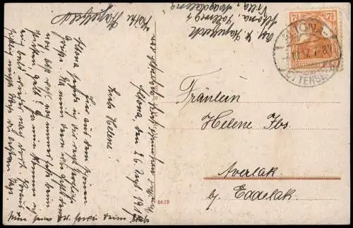 Ansichtskarte Altona-Hamburg Donners-Park Schwäne  1917
