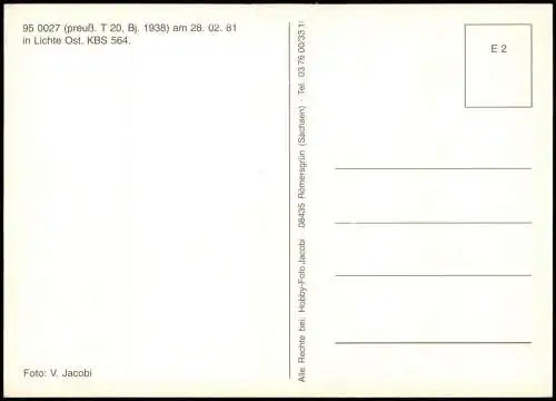 Lichte-Neuhaus am Rennweg 95 0027 preuß T 20, Bj 1938 Lichte Ost, KBS 564. 1981