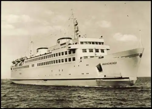 Ansichtskarte  Schiff Schifffahrt Fähre Fährschiff Warnemünde 1968