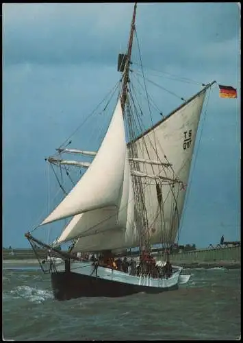 Ansichtskarte Bremerhaven Segelschiff 1980  RBZ Stempel