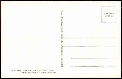 Lot 25 Ansichtskarten Nürnberg historische Ansichten 1950