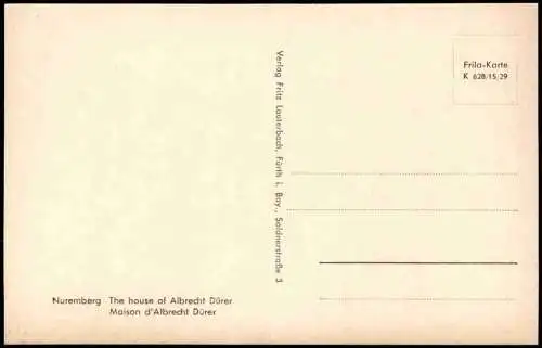 Lot 25 Ansichtskarten Nürnberg historische Ansichten 1950