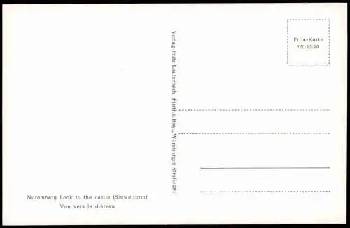 Lot 25 Ansichtskarten Nürnberg historische Ansichten 1950