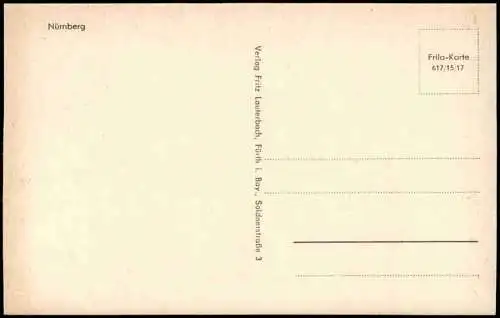 Lot 25 Ansichtskarten Nürnberg historische Ansichten 1950