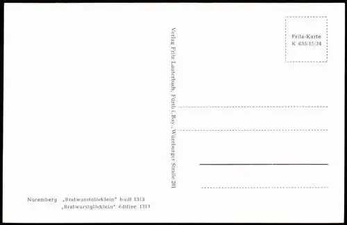 Lot 25 Ansichtskarten Nürnberg historische Ansichten 1950