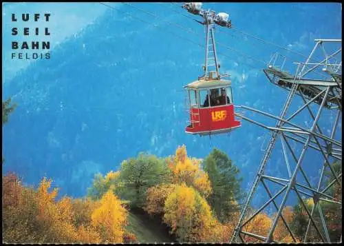 Ansichtskarte Feldis/Veulden Umland-Ansicht mit der Luft-Seilbahn 1980