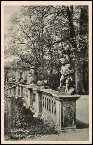 Ansichtskarte Würzburg Kgl. Hofgarten 1926