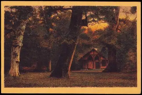 Ansichtskarte Varel Jagdhütte im Urwald 1923  Inflafrankatur