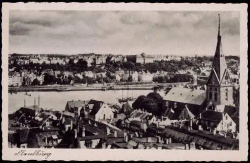 Ansichtskarte Flensburg Stadtblick 1944