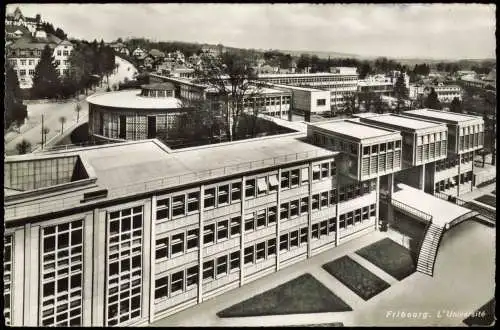 Ansichtskarte Freiburg im Üechtland Fribourg L'Université Universität 1958