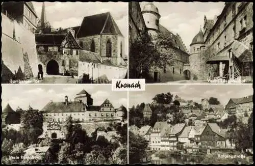 Ansichtskarte Kronach Bamberger Tor, Veste, Kolpingstraße 1969