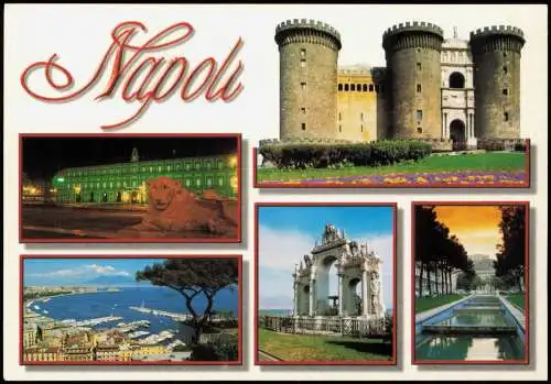Neapel Napoli Mehrbildkarte mit div. Gebäuden bzw. Stadtteilansichten 2000