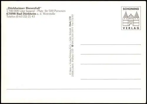 Bad Dürkheim Dürkheimer Riesenfaß (Mehrbildkarte, Weinstraße, Gaststätte) 1980