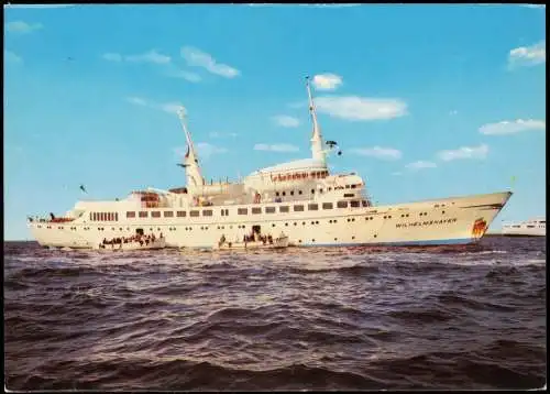 Ship Schiffsfoto-AK Schiff WILHELMSHAFEN Reederei TRANSNORDICA HELGOLAND 1970