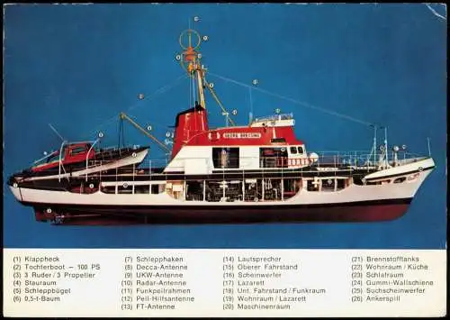 Ship Schiffsfoto-AK Schiff GEORG BREUSING Seenot-Rettungskreuzer 1980