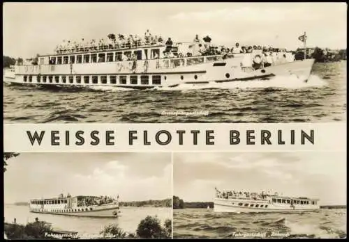 Ansichtskarte Berlin DDR Mehrbild-AK Schiffe der Weiße Flotte Berlin 1969