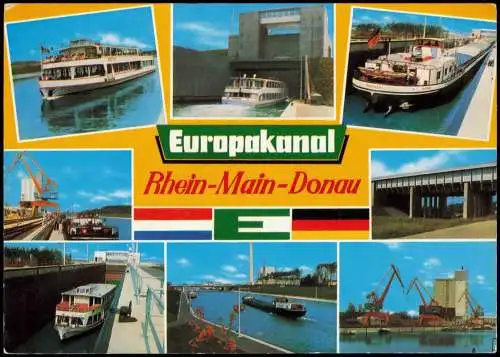 Schiffe/Schifffahrt Mehrbildkarte Europakanal Rhein-Main-Donau 1976