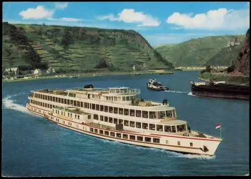 Schiffsfoto-AK Schiff Ship MS DEUTSCHLAND (Rhein Schiff Dampfer) 1975