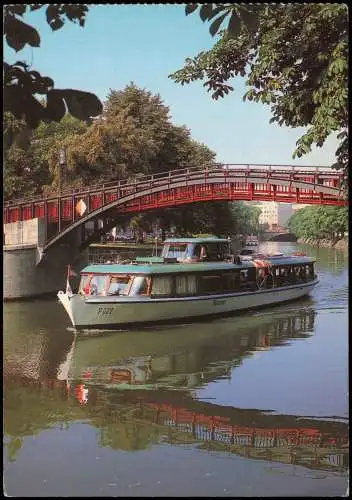 Ansichtskarte Berlin Landwehrkanal mit Fahrgastschiff PO22 1980