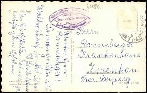 Lückendorf-Oybin Die Fuchskanzel. Zittauer Gebirge Oberlausitz 1962