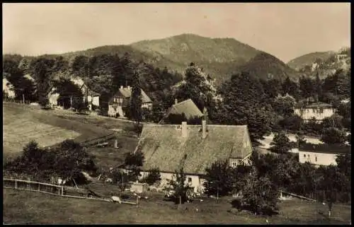 Ansichtskarte Hain-Oybin Blick von Hain auf Ameisenberg und Berg Oybin 1971