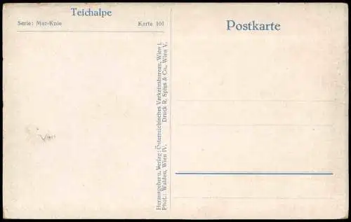 Ansichtskarte Bruck an der Mur Mur-Knie Teichalpe im Winter 1918  Steiermark