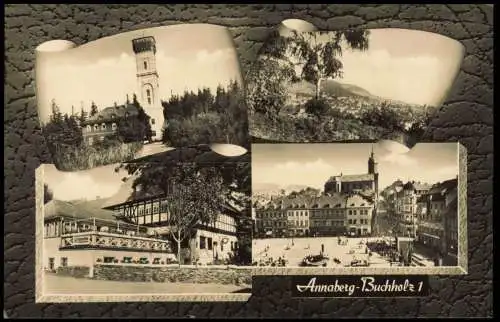 Ansichtskarte Annaberg-Buchholz Pöhlberg Gasthaus Markt Mehrbild 1975