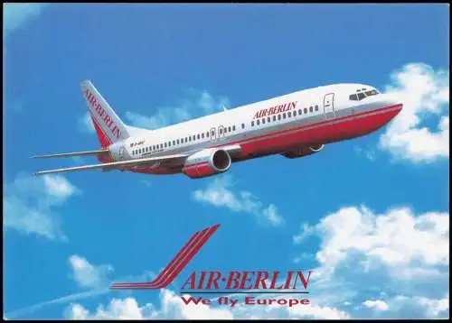 Ansichtskarte  Flugzeug Airplane Avion AIR BERLIN Werbekarte 2002