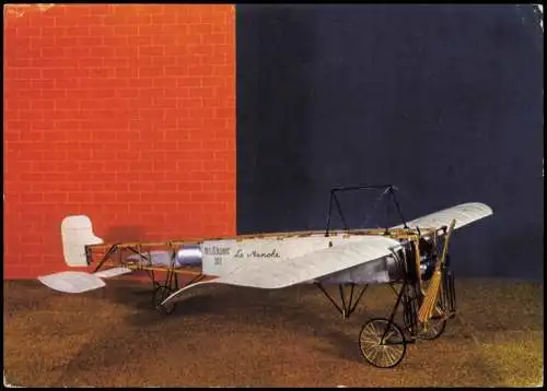 Ansichtskarte Dresden Verkehrsmuseum Flugzeug von Bleriot Typ XI 1988